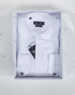 Versace 19.69 Abbigliamento Sportivo Ανδρικό Βαμβακερό Μακρυμάνικο Πουκάμισο DIAMONT Άσπρο Regular Fit (11.00.DIAMONT REGULAR) (70% Βαμβάκι, 30% Πολυεστέρας)