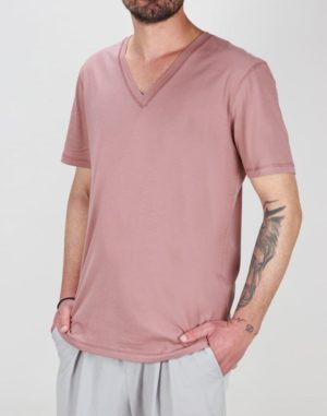 Vittorio Artist Ανδρική Βαμβακερή Μπλούζα Ροζ Regular Fit (200-23-016) (100% Βαμβάκι)