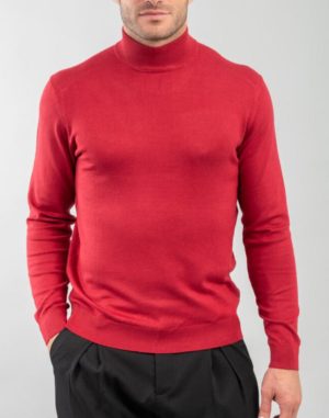 Vittorio Artist Ανδρική Πλεκτή Μπλούζα Κόκκινο Regular Fit (700-2324-102) (70% Βισκόζη, 30% Νάυλον)