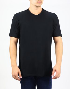 Vittorio Artist Ανδρική Μπλούζα Μαύρο Regular Fit (200-2324-003) (95% Μπαμπού, 5% Ελαστάνη)