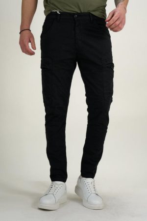 Cover Ανδρικό Βαμβακερό Παντελόνι HUMMER Μαύρο Regular Fit (TO187-28) (98% Βαμβάκι, 2% Ελαστάνη)