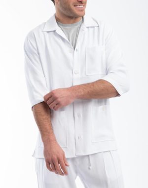 Vittorio Artist Ανδρικό Πουκάμισο CALDERA Άσπρο Regular Fit (300-23-CALDERA) (85% Βισκόζη, 15% Πολυεστέρας)