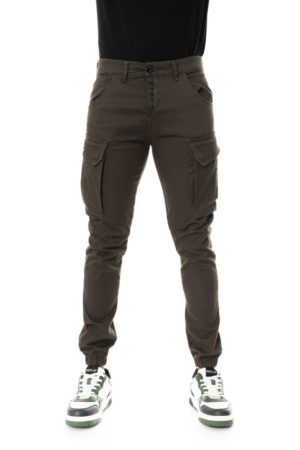 Cover Ανδρικό Βαμβακερό Παντελόνι ARMY Χακί Regular Fit (M0186-27) (98% Βαμβάκι, 2% Ελαστάνη)