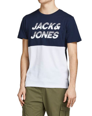 Jack & Jones Ανδρική Βαμβακερή Μπλούζα BREAK Σκούρο Μπλε Regular Fit (12200211) (100% Βαμβάκι)