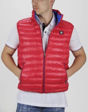 Beverly Hills Polo Club Ανδρικό Μπουφάν GUSTINE Κόκκινο Regular Fit (GUSTINE VEST) (100% Πολυεστέρας)