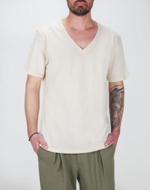 Vittorio Artist Ανδρική Βαμβακερή Μπλούζα Άσπρο Regular Fit (200-23-016) (100% Βαμβάκι)