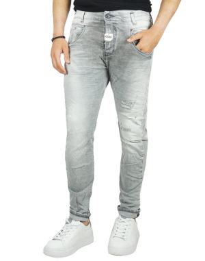 Cosi Ανδρικά Βαμβακερά Jeans MAGGIO6 Γκρι Slim Fit (57-MAGGIO6) (97% Βαμβάκι, 3% Ελαστάνη)