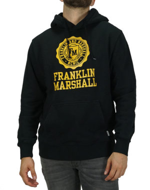 Franklin & Marshall Ανδρικό Βαμβακερό Φούτερ Μαύρο Slim Fit (JM5018.000.2004P01-098) (100% Βαμβάκι)
