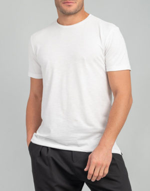Vittorio Artist Ανδρική Βαμβακερή Μπλούζα Άσπρο Regular Fit (200-24-014) (50% Βαμβάκι, 50% Modal)