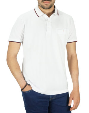 Lexton Ανδρική Βαμβακερή Μπλούζα Polo Άσπρο Slim Fit (15.29MARE) (100% Βαμβάκι)