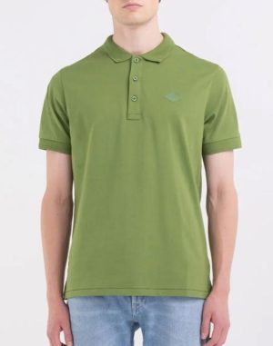 Replay Ανδρική Βαμβακερή Μπλούζα Polo Πράσινο Regular Fit (M6548.000.23070-830) (100% Βαμβάκι)