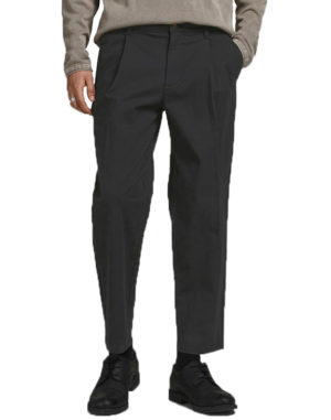 Jack & Jones Ανδρικό Βαμβακερό Παντελόνι BILL RICO Μαύρο Slim Fit (12192602) (98% Βαμβάκι, 2% Ελαστάνη)