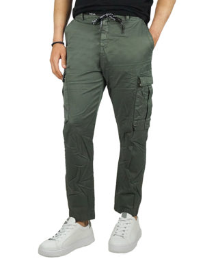 Cover Ανδρικό Βαμβακερό Παντελόνι SPRIND Χακί Slim Fit (T0195-24) (98% Βαμβάκι, 2% Ελαστάνη)