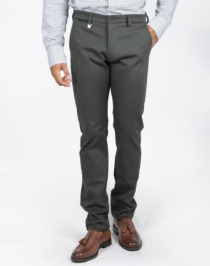 Vittorio Artist Ανδρικό Βαμβακερό Παντελόνι COMO Λαδί Regular Fit (COMO) (98% Βαμβάκι, 2% Spandex)