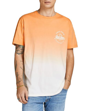 Jack & Jones Ανδρική Βαμβακερή Μπλούζα TARIF Πορτοκαλί Slim Fit (12200226) (100% Βαμβάκι)