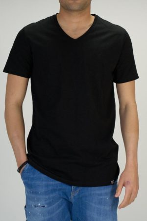 Paco Ανδρική Βαμβακερή Μπλούζα Μαύρο Regular Fit (2431821) (100% Βαμβάκι)