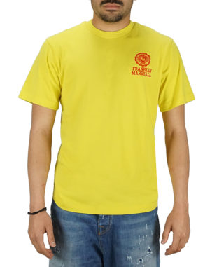 Franklin & Marshall Ανδρική Βαμβακερή Μπλούζα Κίτρινο Slim Fit (JM3012.000.1000P01-504) (100% Βαμβάκι)