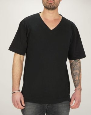 Vittorio Artist Ανδρική Βαμβακερή Μπλούζα Μαύρο Regular Fit (200-23-006) (100% Βαμβάκι)