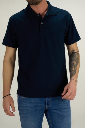 Paco Ανδρική Βαμβακερή Μπλούζα Polo Σκούρο Μπλε Slim Fit (2431091 superior) (100% Βαμβάκι)