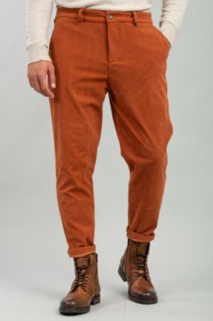 Vittorio Artist Ανδρικό Παντελόνι MOLVENO Πορτοκαλί Regular Fit (500-2324-MOLVENO) (100% PU)