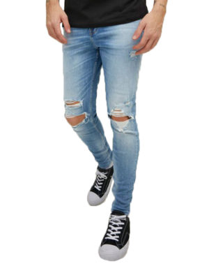Jack & Jones Ανδρικά Βαμβακερά Jeans GLENN Denim Slim Fit (12209791) (91% Βαμβάκι, 7% Ελαστοπολυεστέρας , 2% Ελαστάνη)