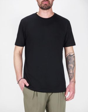 Vittorio Artist Ανδρική Μπλούζα Μαύρο Regular Fit (200-23-008) (51% Βισκόζη, 49% Νάυλον)