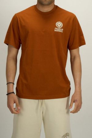 Franklin & Marshall Ανδρική Βαμβακερή Μπλούζα Πορτοκαλί Regular Fit (JM3012.000.1009P01-420) (100% Βαμβάκι)