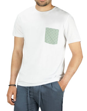 Jack & Jones Ανδρική Βαμβακερή Μπλούζα TEREKOTA Άσπρο Slim Fit (12200210) (100% Βαμβάκι)