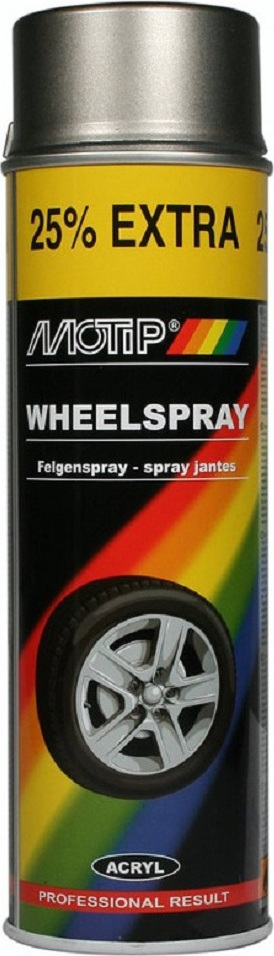 Σπρέι για ζάντες και τάσια σκούρο ασημί Wheel spray Motip 500ml