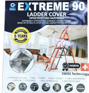 Αδιάβροχο κάλυμμα προστατευτικό σκάλας με κορδόνι Quality Extreme 90 ασημί 50 X 15 X 170cm