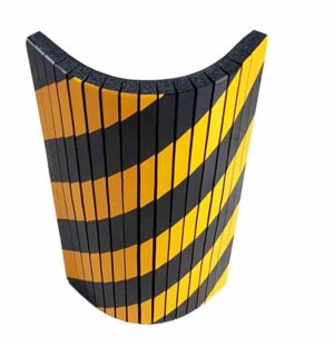 Αυτοκόλλητο προστατευτικό αφρώδες με εγκοπές και ανακλαστικές λωρίδες κίτρινο - μαύρο FSWP5025