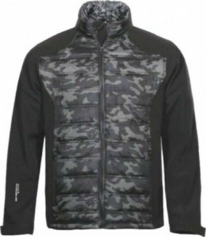 Μπουφάν εργασίας με φερμουάρ μαύρο-καμουφλάζ Light modern jacket Fageo 073