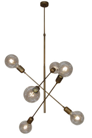 HL-3524-6 ERIC OLD COPPER AND BLACK PENDANT | Homelighting | 77-3802