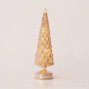 Χριστουγεννιάτικο Δεντράκι Σαμπανί Φωτιζόμενο Με Glitter | Eurolamp | 600-45147