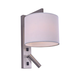 SE 122-2A LUCAS WALL LAMP NICKEL MAT 1Z5 | Homelighting | 77-3582