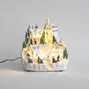 Χριστουγεννιάτικο Χωριό Χιονισμένο 18LED Με Κίνηση | Eurolamp | 600-44840