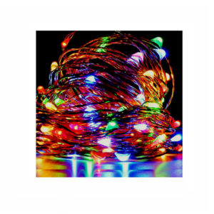 Χριστουγεννιάτικη σειρά μίνι LED 20 μικρά πολύχρωμα με μπαταρία Eurolamp 600-11714