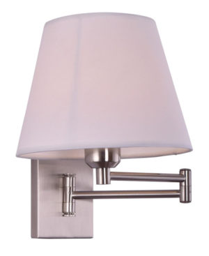 SE 121-1AN DENNIS WALL LAMP NICKEL MAT 1Z5 | Homelighting | 77-3560