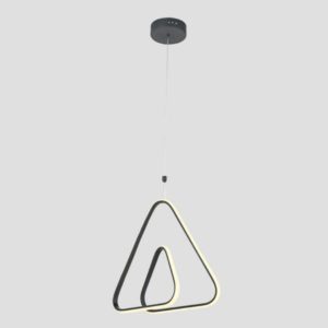 Κρεμαστό Μοντέρνο Φωτιστικό Τρίγωνο LED 410x410x140 30W Μαύρο | Eurolamp | 144-15018