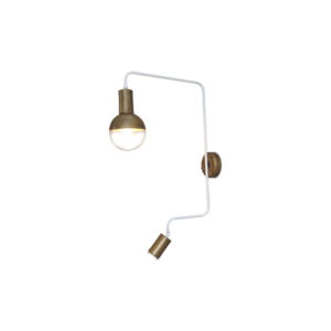HL-3555-2S CALLIE OLD BRONZE AND WHITE WALL LAMP | Homelighting | 77-3971