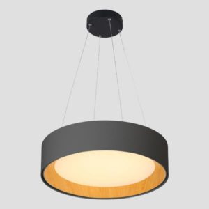 Κρεμαστό Μοντέρνο Φωτιστικό Στρόγγυλο 60W LED 60Χ11 Μαύρο | Eurolamp | 144-17025