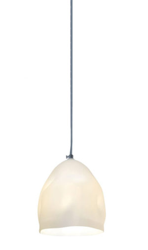 Φωτιστικό οροφής κρεμαστό μονόφωτο Soft από χειροποίητο οπάλ λευκό γυαλί | Homelighting | 77-3627