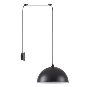 SE21-BL-B10-BL1W-MS40 ADEPT PENDANT Black Metal Shade Wall Lamp | Homelighting | 77-8889