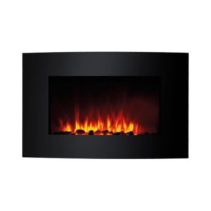 Θερμαντικό σώμα panel κυρτό με εφέ φλόγας γυάλινο 2000W με ψηφιακή οθόνη και προστασία από υπερθέρμανση Eurolamp| 147-29430