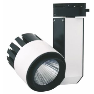 LED Φωτιστικό Ράγας 2 Καλωδίων 30W COB Ø96 Λευκό/Μαύρο Space Lights