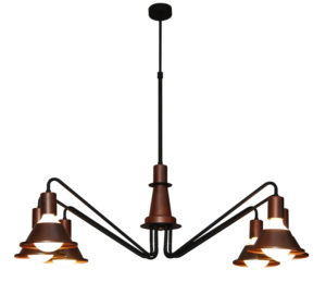 HL-3521-6 EMILY OLD COPPER AND BLACK PENDANT | Homelighting | 77-3765