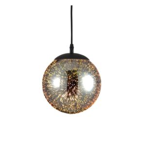 Φωτιστικό Οροφής Κρεμαστό Μονόφωτο Μπάλα με ειδικού Φωτισμού Γυαλί σε χρώμιο Aca AD804320