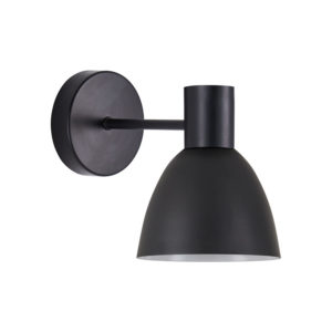 SE21-BL-16-MS2 ADEPT BLACK WALL LAMP BLACK METAL SHADE | Homelighting | 77-8317