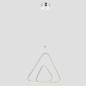 Κρεμαστό Μοντέρνο Φωτιστικό Τρίγωνο LED 410x410x140 30W Νίκελ | Eurolamp | 144-15017