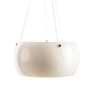 Style κρεμαστό φωτιστικό οροφής τρίφωτο από γυαλί οπάλ άσπρο | CX1009P40WH